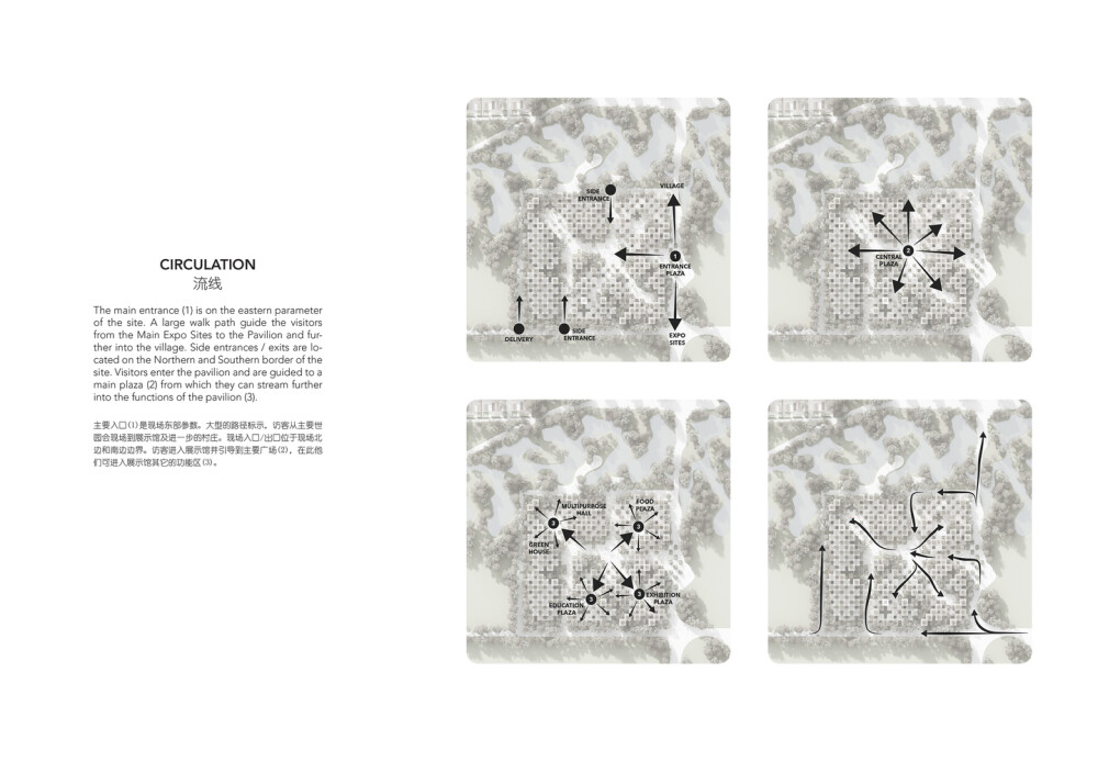 【“千院”之馆-2019北京世界园艺博览会万科馆 / 槃达建筑】
建筑师 槃达建筑
地址 中国北京
设计团队 克里斯▪普，孙大勇，王婧，李朋冲，文旭，孙明雪，李根，白雪效果图渲染 槃达建筑
摄影师 槃达建筑
项目年份 2016 / 2017
景观设计 25,000 平米
建筑设计 12,000 平米
项目类型 展馆、展览、学校