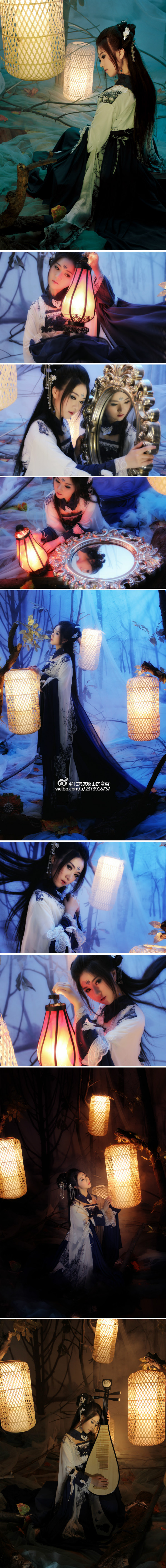 古风摄影 往事懒述，朦朦月儿驻，风轻摇叶，瑟瑟初秋暮，淡陌相思寄哀愁，谁可慰，心思悄瘦，夜未央，谁人不寐，皎月悄落泪，身只无人随，思量或已碎，青丝晚成雪，寞见花不谢，痴痴忘勿为，千城不觅，道是轮回，忘川不忘情，自哀泣，奈何心念，不相忘，道心毁，终不成绝情，痴不放…
by：慕容清儿