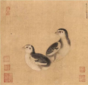 宋·李迪《鸡雏待饲图》，绢本设色，北京故宫博物院藏
