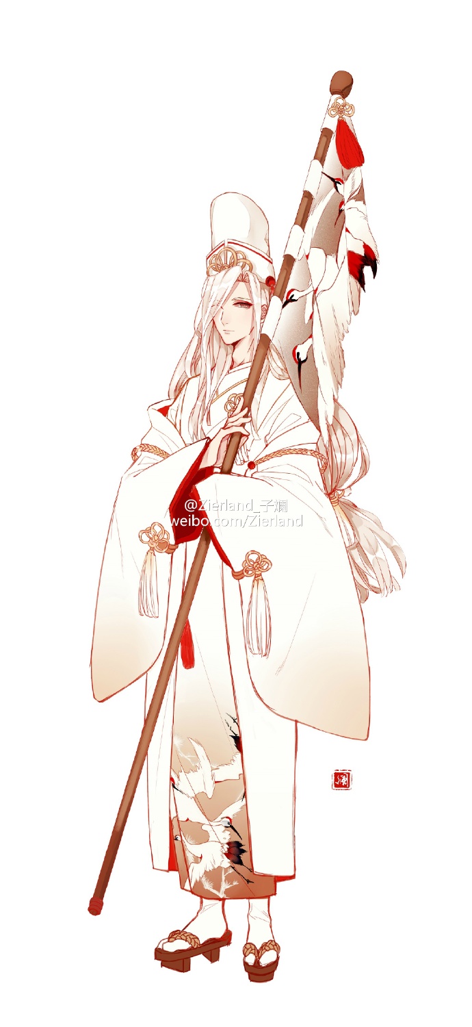 ? 陰陽师②~?#阴阳师#鬼使白##百绘罗衣# #鬼使黑白# @网易阴阳师手游 设计了黑白兄弟的一套衣服 起名叫【鹤栖松】，小白这件叫【鹤唳华亭】、小黑这件叫【青松落色】。