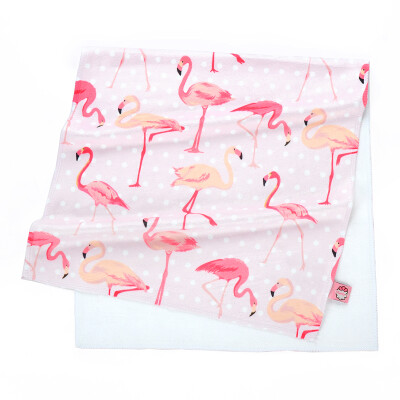  2件套原创设计火烈鸟系列 超细纤维毛巾+浴巾 舒适洗脸巾
