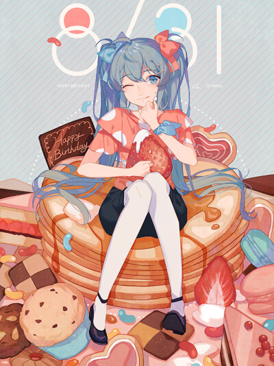 HBD
happy birthday to miku <3
p站：_FEI
id=58732924
初音