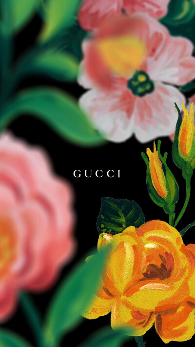 iPhone高清壁纸 花系平铺 gucci系列