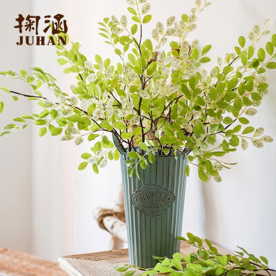 掬涵斑纹叶 仿真植物绿植叶子装饰插花摆件花艺清新韩式日式