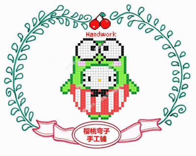 hello kitty 麦当劳拼豆图纸 taobao:樱桃弯子手工铺 WX:CherryHandwork