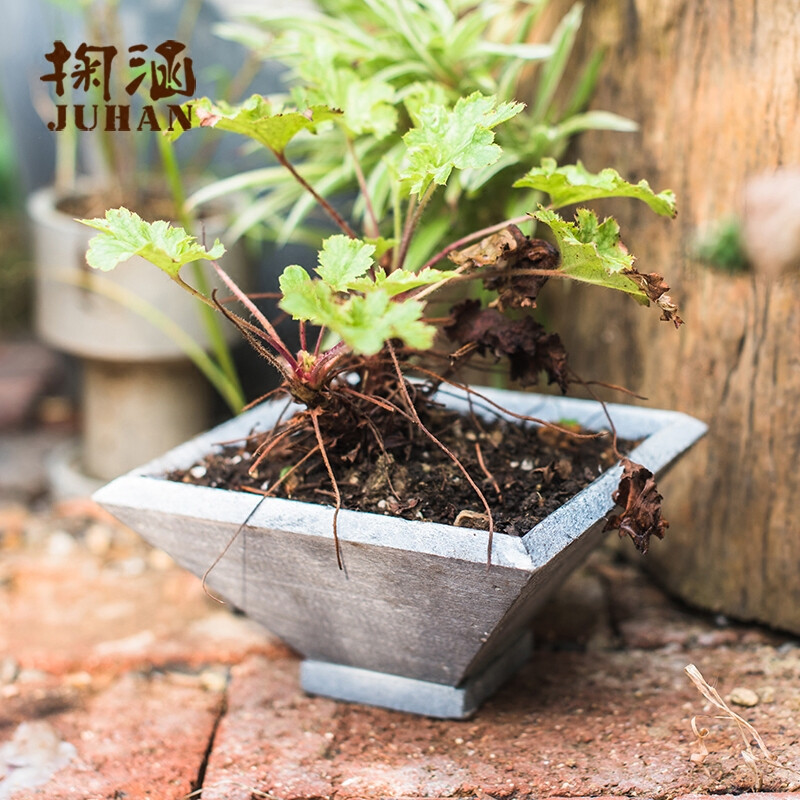 掬涵梯形木盒花器花盆杂物小收纳ZAKKA森系复古做旧花园装饰