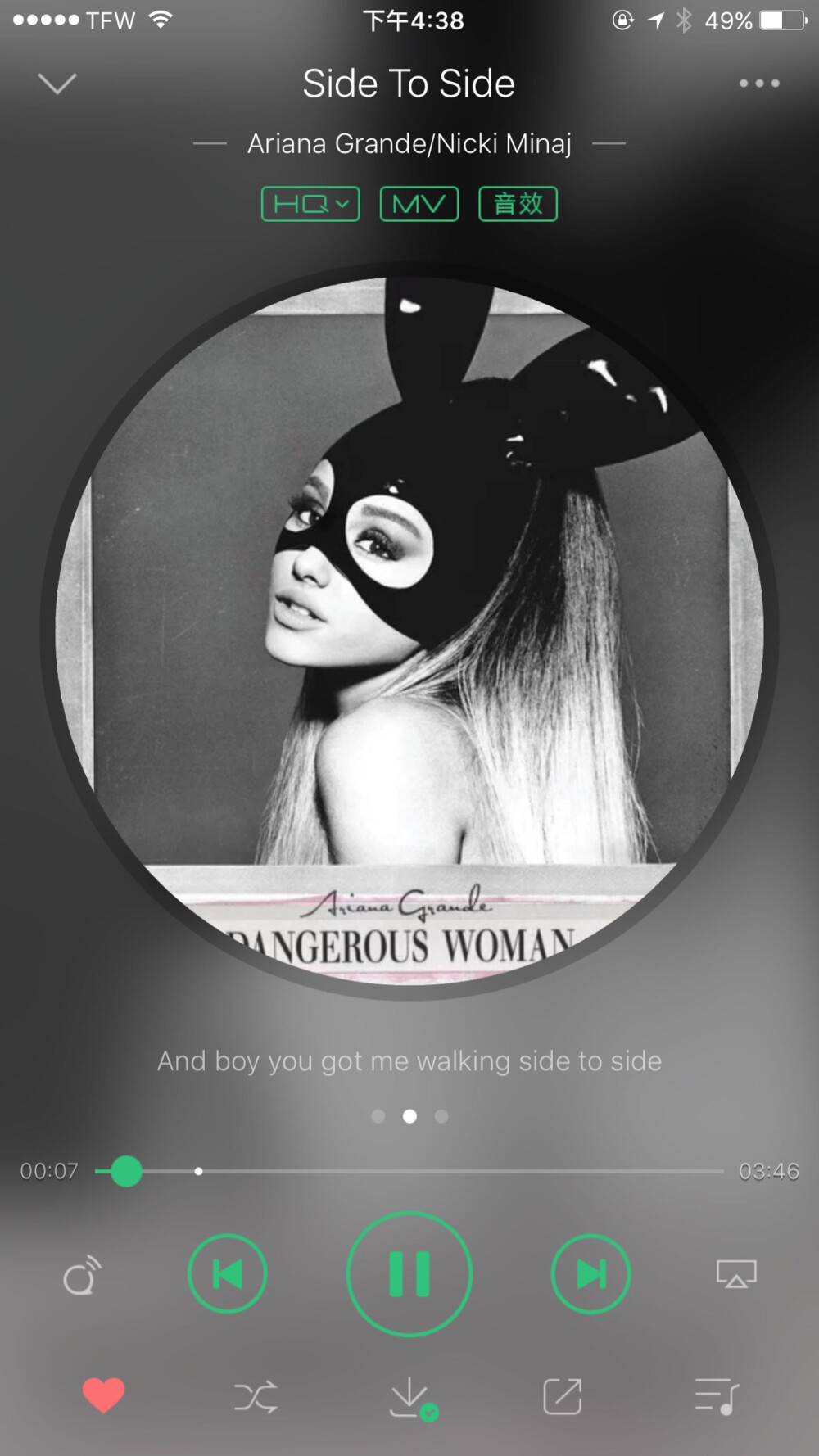 #音乐推荐#
歌名：side to side
歌手：Ariana Grande