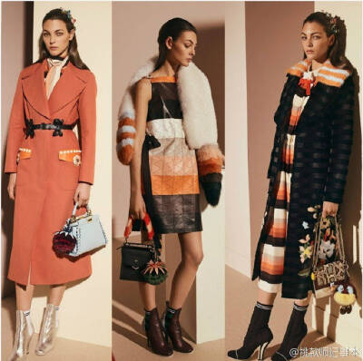 Fendi Pre-Fall 2017 这一季集聚了浪漫元素和现代主义，华丽又复古， 从头到脚都是精致又漂亮