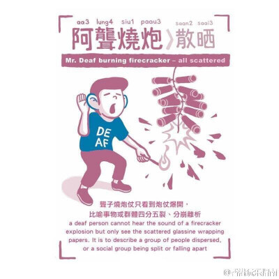 【图解广东话】不要装“聋”扮“哑”，这回看看“聋哑俗语”！（图：阿涂） 