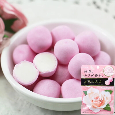 日本进口糖果零食 嘉娜宝kracie玫瑰香体糖
