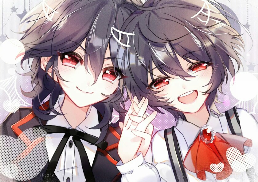 ♣沐湷搬运♣偶像梦幻祭 es 朔间零 朔间凛月 零凛 朔间骨科 兄弟 可爱 男子 美男 少年 正太 壁纸 头像 作者见水印。