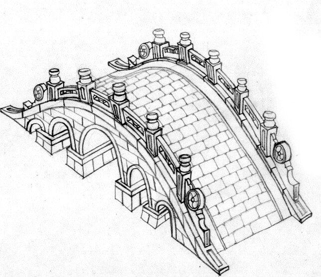 #手绘风建筑#桥梁设计#