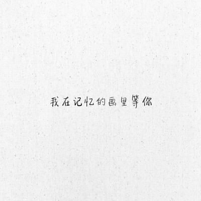 我在记忆的画里等你