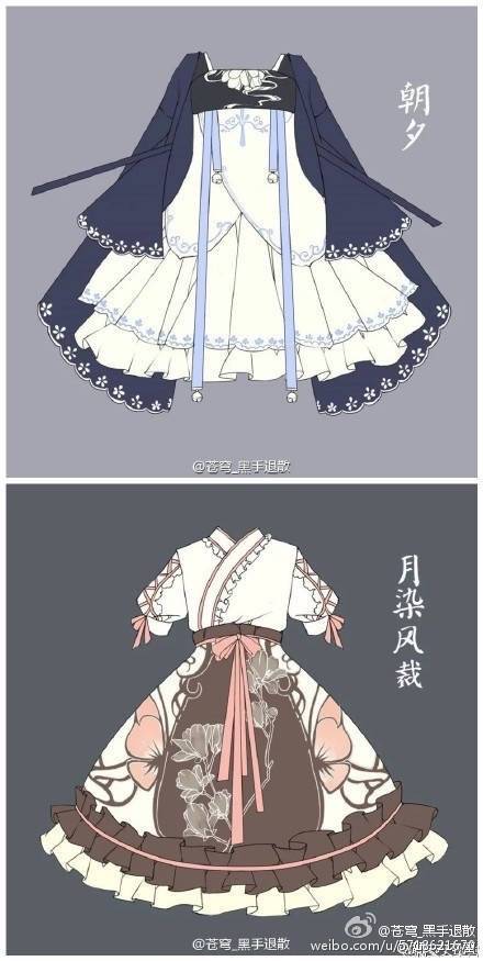 漫画衣服素材古装图片