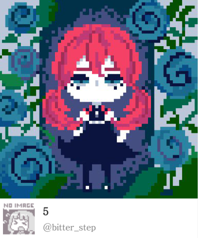 Twitter上分享的像素画 作者见图下方，来源dotpict