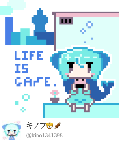 Twitter上分享的像素画 作者见图下方，来源dotpict