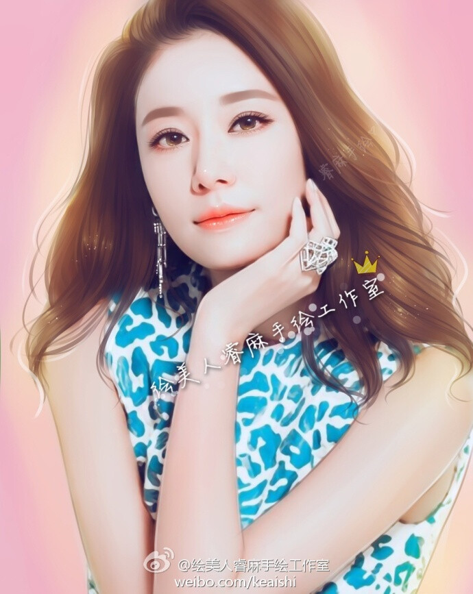 微博:绘美人睿麻手绘工作室 林心如 手绘图 转绘图 自己画的~都录了