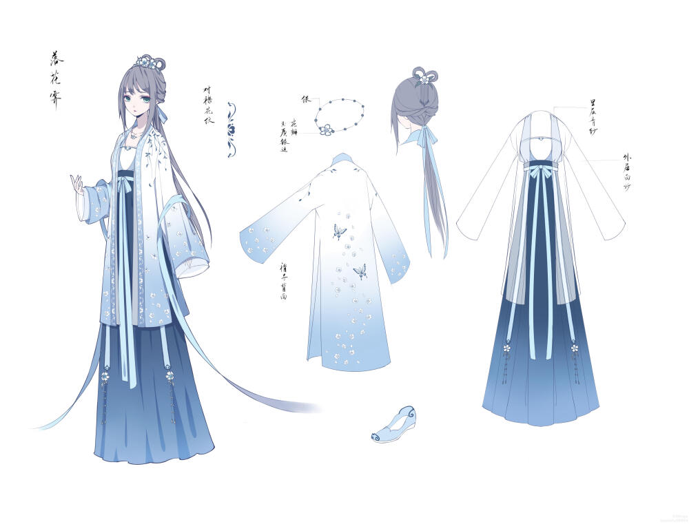 《落花霁》南北人设
*注：设定婚服的CP为摩柯X天依、绫X言和，非南北。拆南北的锅请找原曲师哈哈哈哈哈哈。
非商用cos授权开放。
半次元：Setsuya