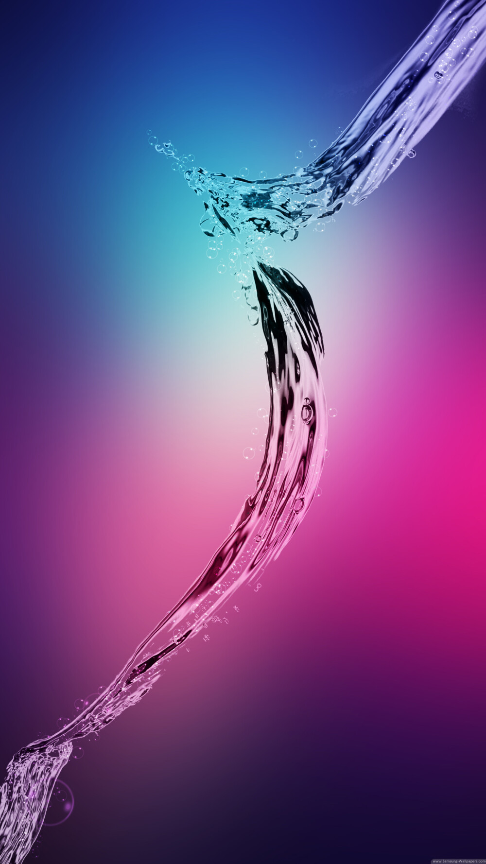 三星手机壁纸【1440x2560】Samsung Galaxy S7 蓝色 紫色 水 水流 水泡 迷人