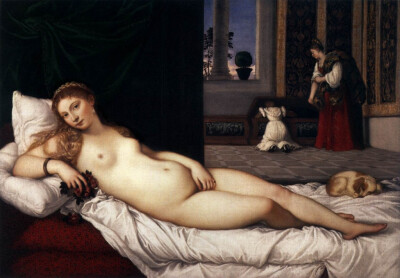 乌尔比诺的维纳斯﹝Venus of Urbino﹞ 1538 年，油彩画布，119 x 165 公分 乌菲兹博物馆，佛罗伦斯﹝Florence﹞，意大利