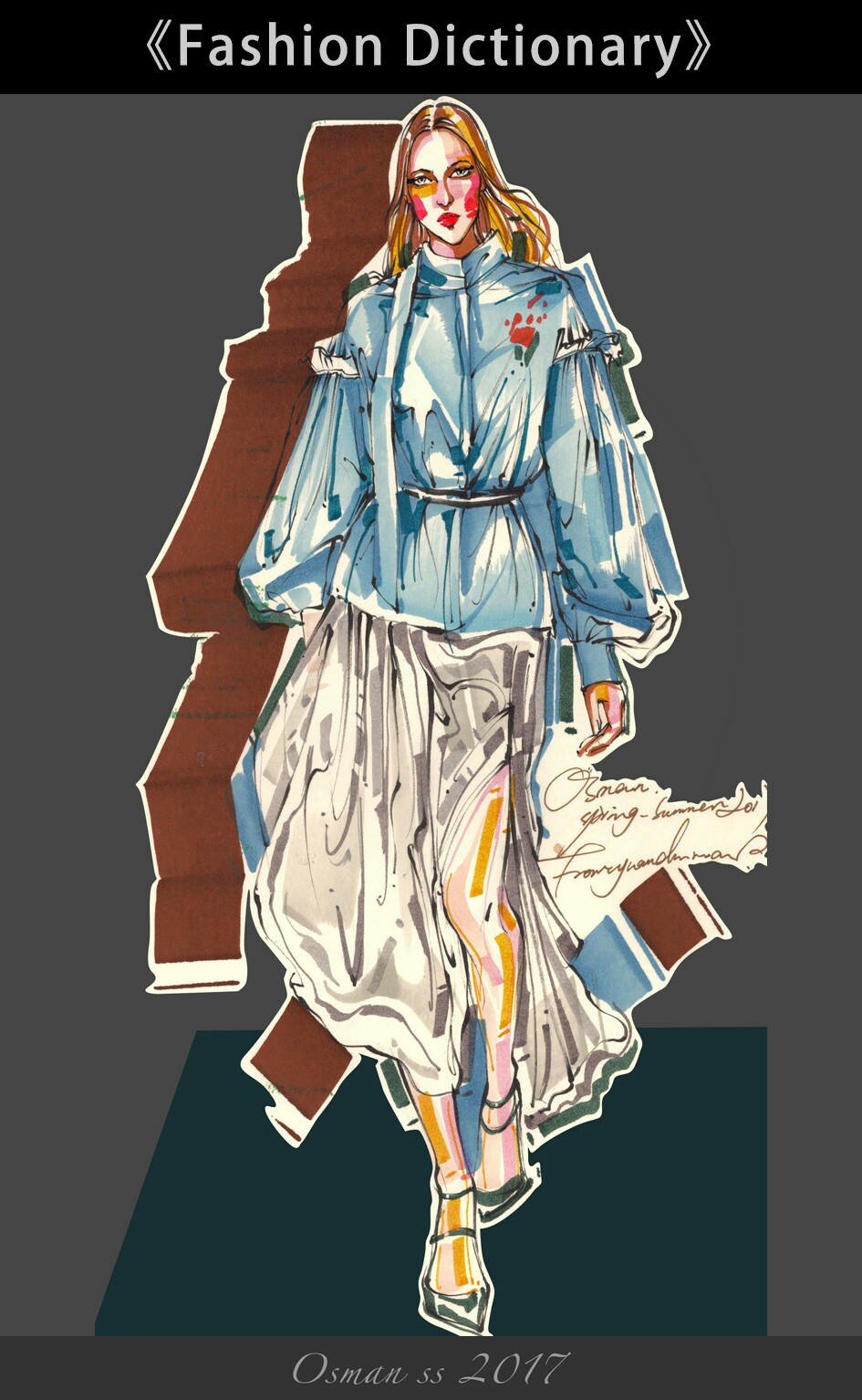 手绘时装插画设计