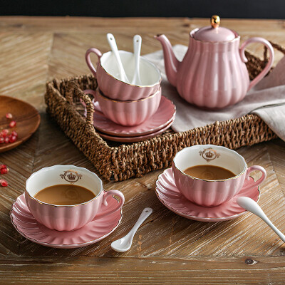 奇居良品ROYALE系列陶瓷英式下午茶壶配咖啡杯碟茶具套装 13件套