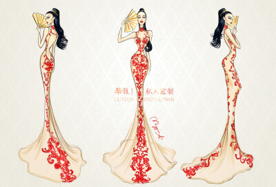 華服｜光感透纱 "Hua Fu" Custom Chinese Gown Ⅰ