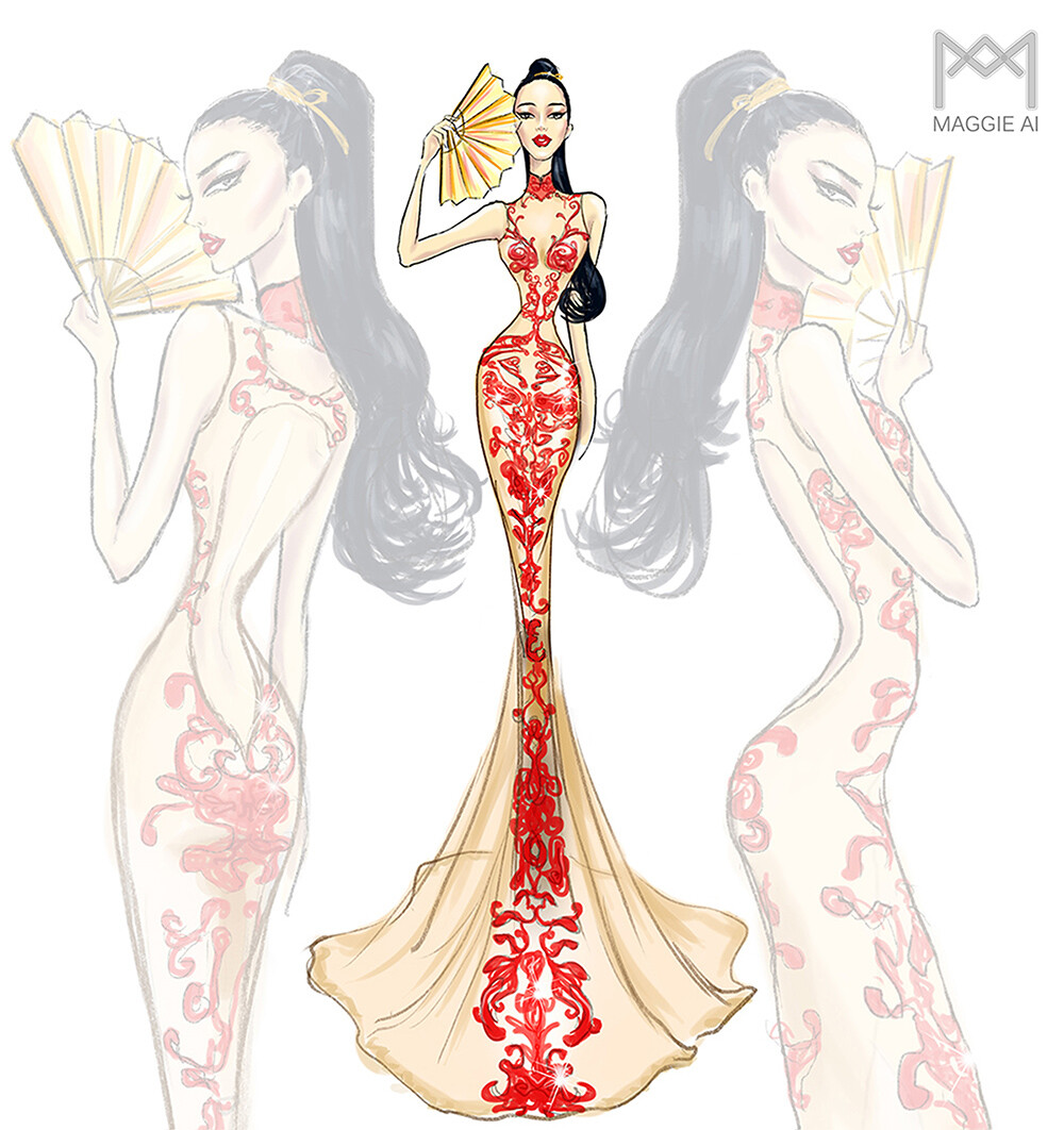 華服｜光感透纱 "Hua Fu" Custom Chinese Gown Ⅰ