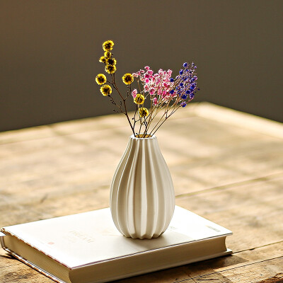 简约现代客厅家居创意摆件 摆饰 水培插干花花瓶 陶瓷花盆定制