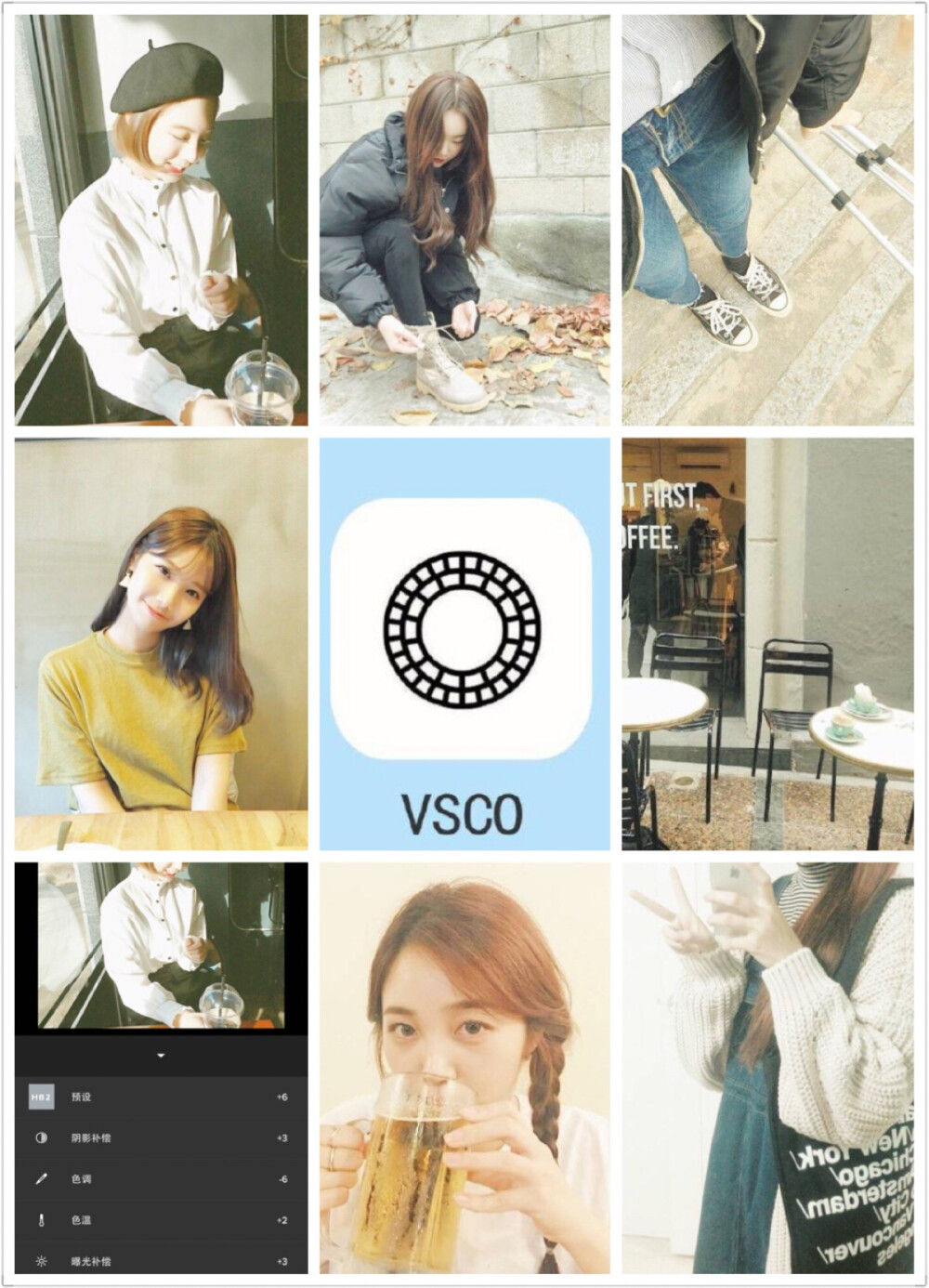 ▷VSCO <冬日暖阳>滤镜HB2+6曝光补偿+3色温+2色调-6阴影补偿+3详见图2⃣学走点赞⛄️ ​​​