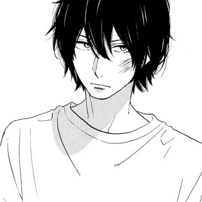 动漫男生头像黑白
