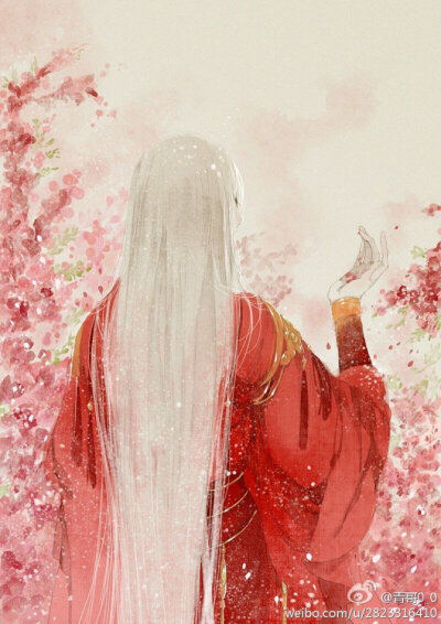 手绘古风少年插画图片