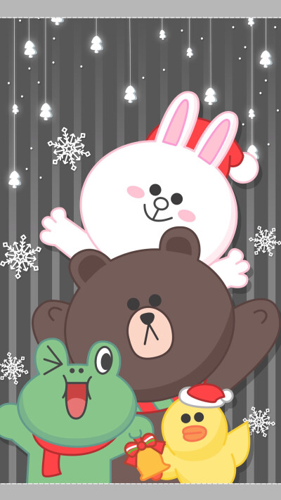 line friends 壁纸 iPhone 可妮兔布朗熊 