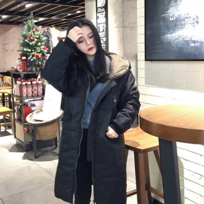 2016韩版面包服冬棉衣宽松显瘦中长款学生连帽外套女羽绒棉服