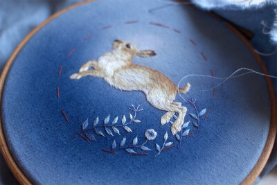 刺绣兔子