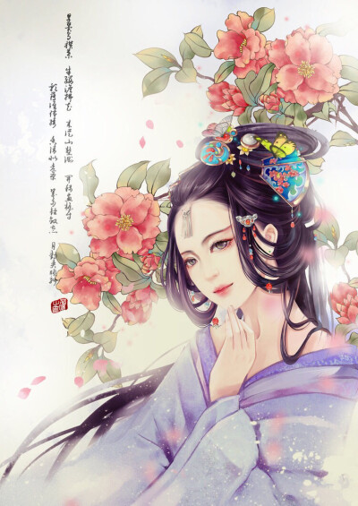 古风人物插画图片