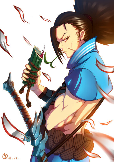 亚索 YASUO 疾风剑豪(作者不详&见水印，如侵权，勿删）