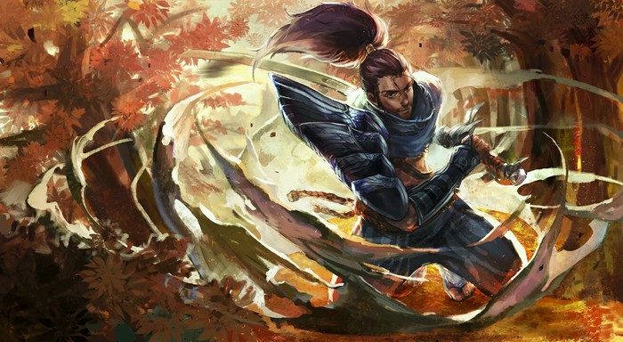 亚索 YASUO 疾风剑豪(作者不详&见水印，如侵权，勿删）