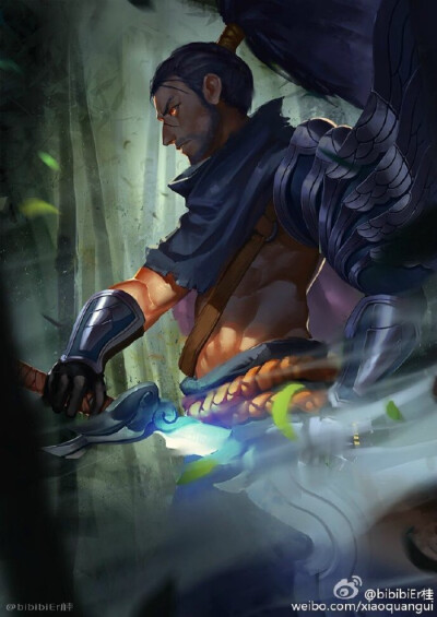 亚索 YASUO 疾风剑豪(作者不详&见水印，如侵权，勿删）