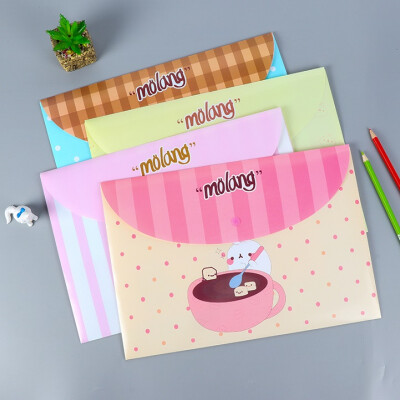 韩版创意文具 塑料卡通学生文件袋 儿童可爱兔单页文件套