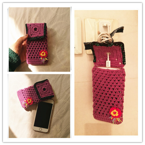 原创钩编超实用手机套
