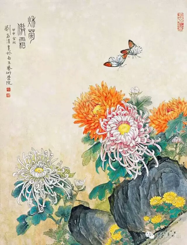 国画 菊 工笔