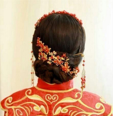 中式婚礼之新娘发型，端庄典雅，超级美！！ ​ ​​​​