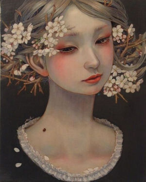 穿过发梢，是你的温柔 ~ 插画 Miho Hirano