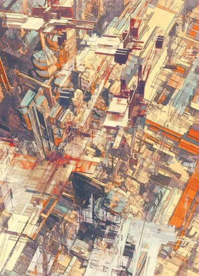 艺术工作室Atelier Olschinsky创意城市插画图片