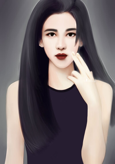 插画绘画 Beautiful girl "Jinwoo"