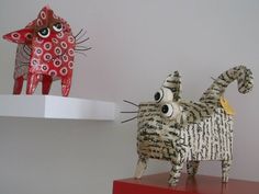 Paper mache cats. Gloucestershire Resource Centre <a href="href" rel="nofollow"></a>