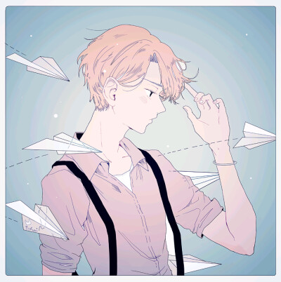 插画头像 纸飞机