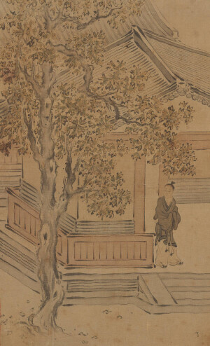 南宋·马和之《唐风图卷》绢本设色，28.5X803.8cm，辽宁省博物馆藏「高清大图」
《诗经·唐风》中的“唐”是指周成王的弟弟叔虞的封国所在地，大约在今天的山西太原以南沿汾水流域一带的地方，“唐风”就是这个区域的诗歌。宋高宗赵构非常喜欢马和之的画风，每写《诗经》就命其补图。此卷文图相辅，先文后图，文为《诗经·唐风》中的十二篇诗，每首诗文后附图，用柳叶描、线条飘逸、着色轻淡、古雅脱俗，体现出诗中的意境。