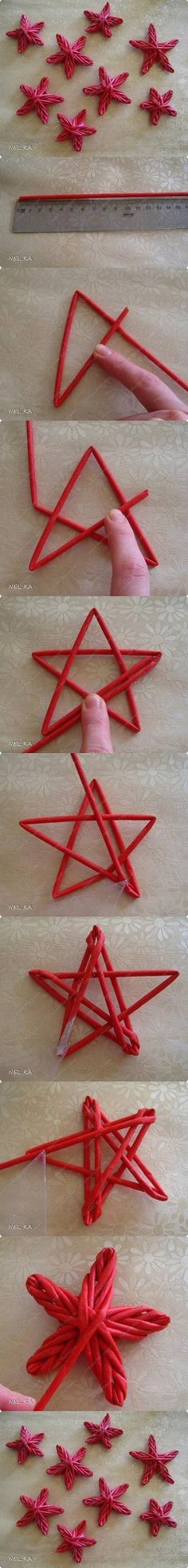 DIY Newspaper Tube Star DIY Projects | <a href="href" rel="nofollow"></a>